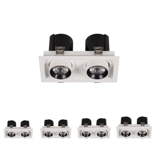 Đèn âm trần chỉnh hướng đôi  [AC-SA-AX31] 10W-36W | Saco
